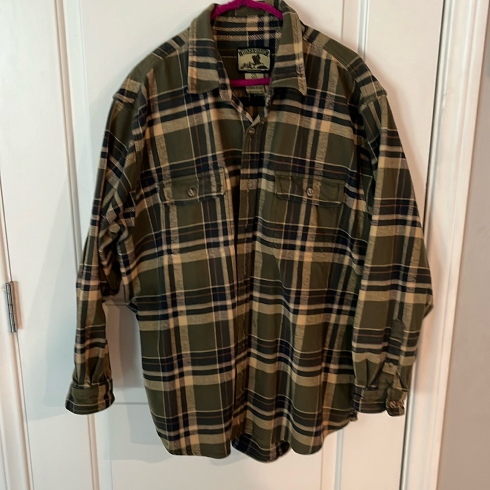 Men’s XXL field and stream plaid heavyweight long sleeved shirt